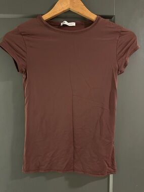 Zara Short Sleeve Tee in Deep Brown